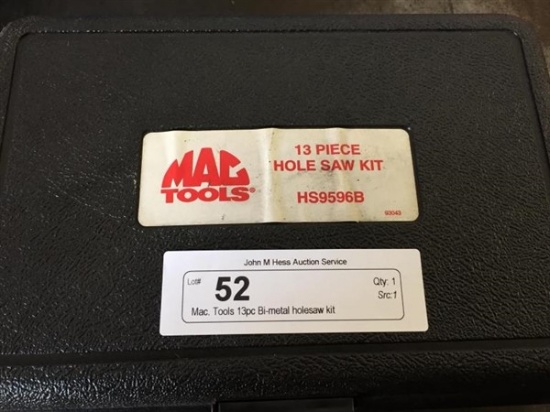Mac. Tools 13pc Bi-metal holesaw kit