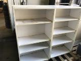 4 Matching White Book Shelves