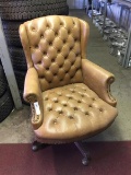 Leather-Look Upholstered Office Chair