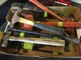 Large Lot of Hammers, Pry Bars, Etc,