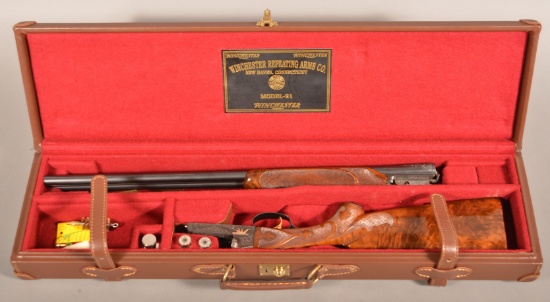Sam Codi Engraved Winchester mod. 21 20ga. Shotgun