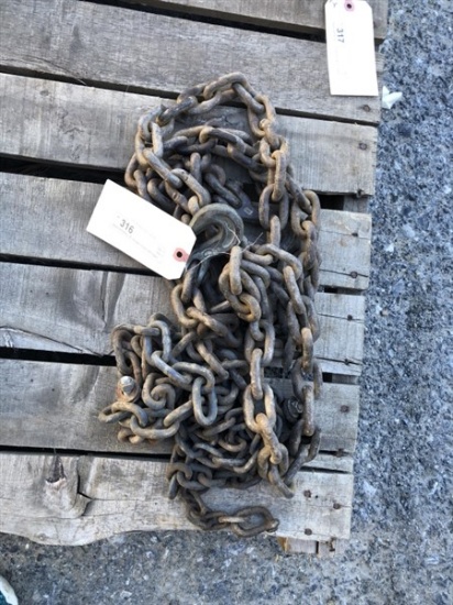 Approximately 25' Double Hook 3/8" Chain