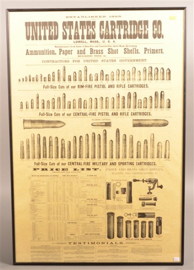 Framed U.S. Cartridge Advertisement