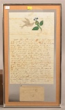 Framed Civil War Letter