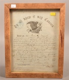 Framed Civil War Discharge