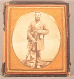 Cased Photograph of Civil War Soldier