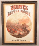 Framed Zouaves Battle March Sheet Music