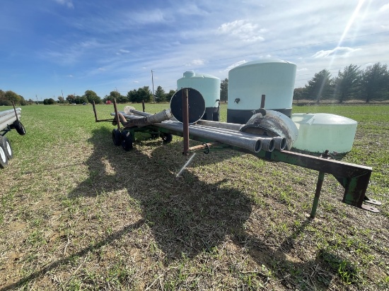 Irrigation Pipe Trailer with Pipe