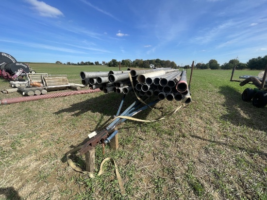 Irrigation Pipe Trailer with Pipe