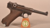 WWII 1940-42 Code P08 Mauser 9mm Luger Handgun