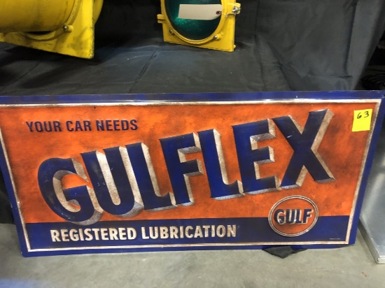 Gulflex Tin Sign - Unknown Era