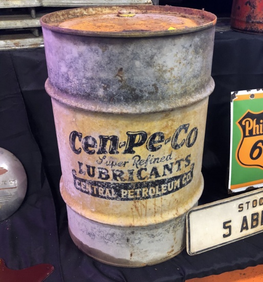 Cen-Pe-Co Petroleum Barrel Aprox.10 Gallon Barrel