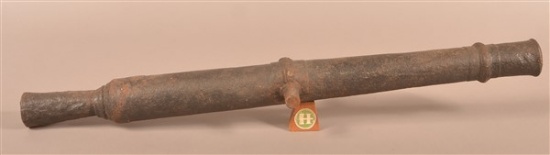 Primitive Cast Iron Signal Cannon