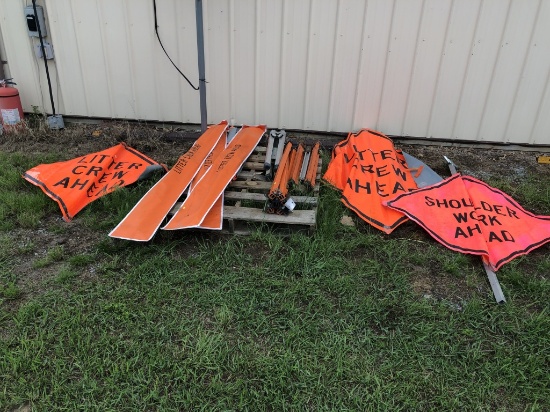 Road Working Signs with Stands