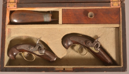 J.E. Evans Phila. Percussion Dueling Pistols