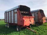 H&S HD7+4 ?18 foot tandem axle forage wagons