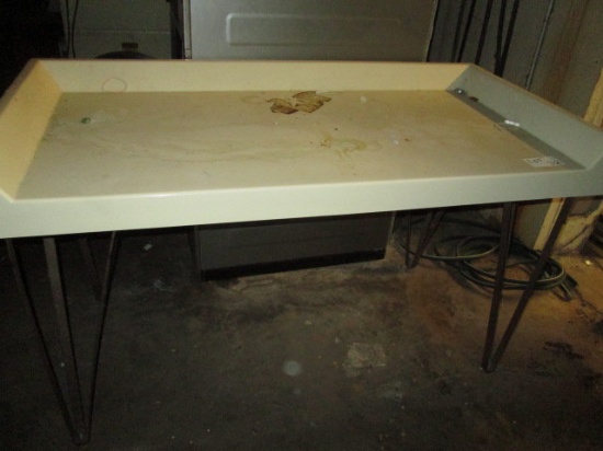 Vintage Fiberglass Laundry Table 59.5" Long
