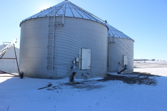 30’X6 ring (10,000 bu.) grain bin w/aeration floor