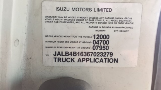 2006 Isuzu 14' Box Truck , Diesel