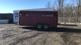 18' Monarch Bumbper pull livestock trailer