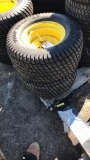 1 Pr John Deere 24x12x12 Turf Tires / 4 Bolt Wh