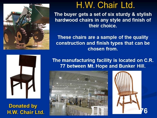 Six Wooden Chairs - buyers choice of style and color.  Chairs for display only.