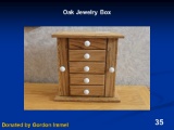 Oak Jewelry Box (4 drawers w/removable partitions, top that flips up, 2 sides for hanging jewelry, l