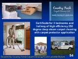 Certificate for 3 bedrooms and hallway carpet steam cleaing from Country Fresh Carpet Cleaning