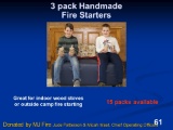 3-pack of Handmade Fire Starters (choice of 15 packs)