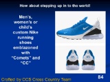 Men's, Women's, or Child's custom Nike running shoes emblazoned with 