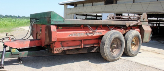 NI mod. 244 tandem axle manure spreader w/slop gate, top beater & T – Bar web