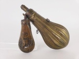 2 Brass Powder Flask