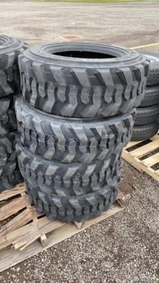 Set-4 New 10-16.5 Skid Steer Tires