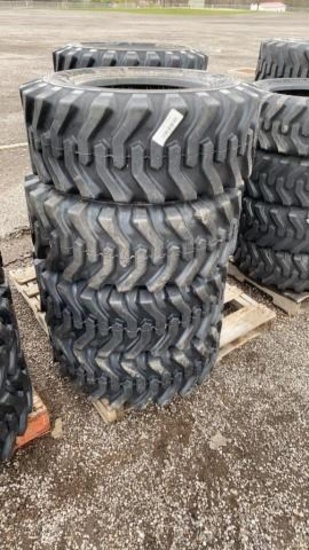 Set-4 New 12-16.5 Skid Steer Tires