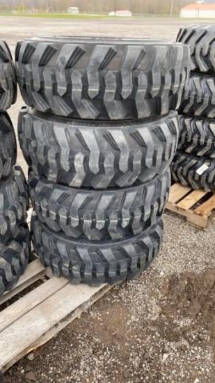 Set-4 New 12-16.5 Skid Steer Tires/Wheels