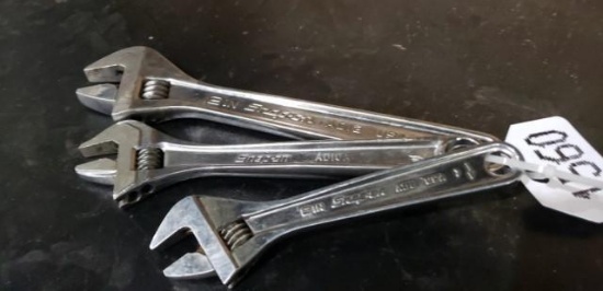 Snap-On 12", 10", 8" Adjustable Wrench