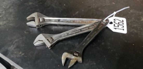 Snap-On 10", 12" & Blue-Point 8" Adjustable Wrench