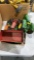 3 boxes old John Deere, Farmall, misc toy tractors