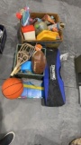 Football, basketball, toys, Fisher Price
