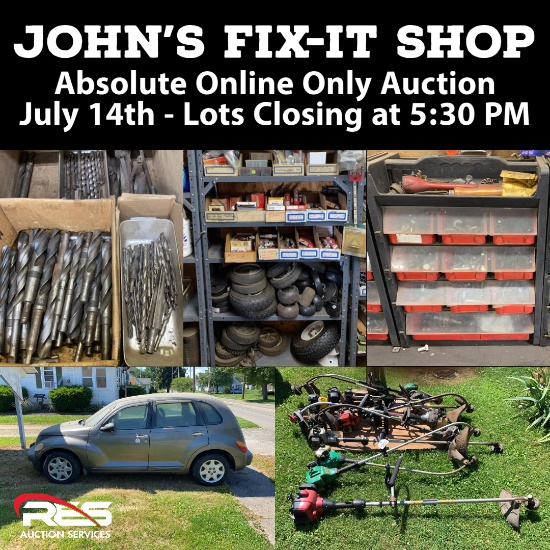 John’s Fix it Shop Absolute Online Only Auction