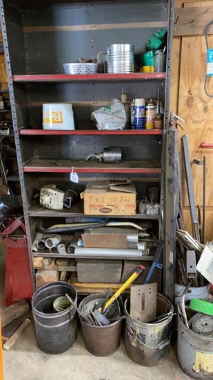 Shelf w/ Misc. Scrap Metal