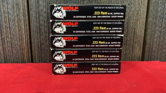 100 Rounds 223 Wolf Ammo