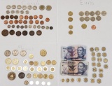 Assortment of foreign coins: Canada, Euros &