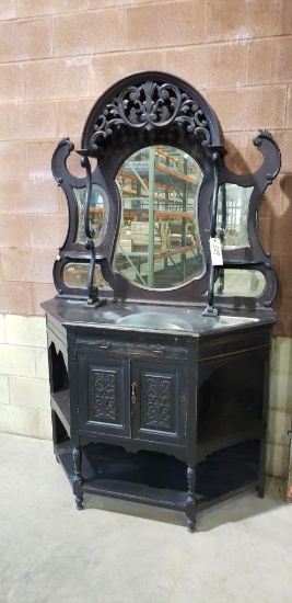 Side cabinet with mirror