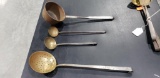 (4) Copper & Brass Ladles & Skimmer