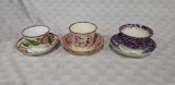 (3) Misc Gaudy Ironstone Cups & Saucers
