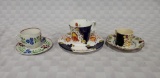 (3) Misc Gaudy Tea Cups & Saucers