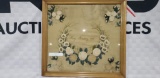 1839 Framed Linen Friendship Wreath