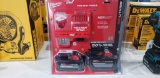 Milwaukee 2 Battery, Charger Set