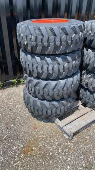 "ABSOLUTE" 12-16.5 Skid Loader Tires w/ Rims